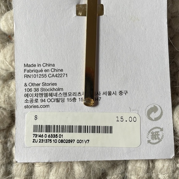 *NWT* 🎀 & Other Stories - Pearl Hair Clip - Picture 4 of 4